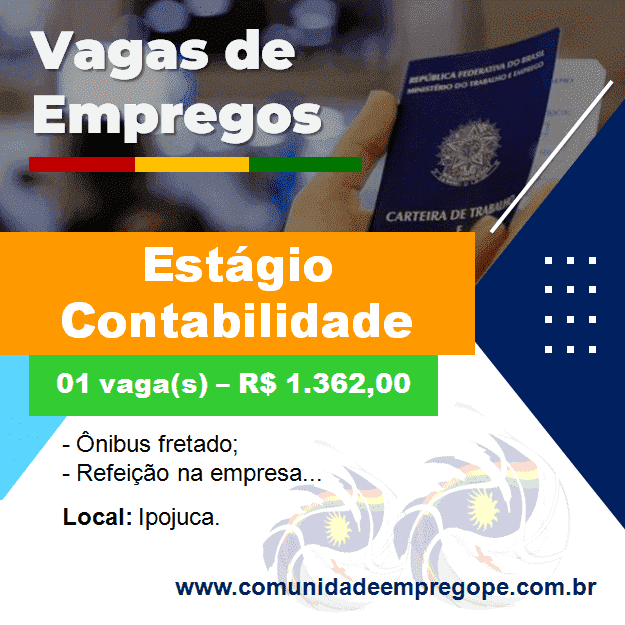 Estágio Contabilidade Administrativo com bolsa de R$ 1.362,00 para segmento de armazenamento de combustíveis