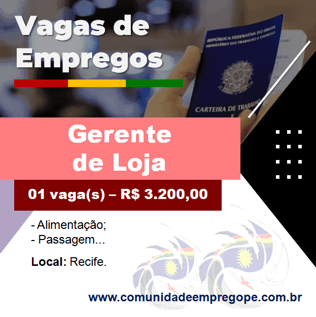 Gerente de Loja com salário de até R$ 3.200,00 para empresa de produtos e equipamentos hospitalares