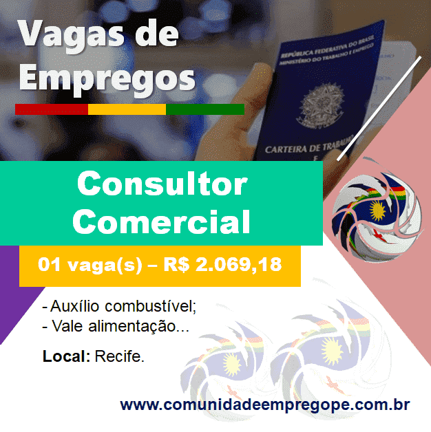 Consultor Comercial com salário de R$ 2.069,18 para segmento de mão de obra terceirizada