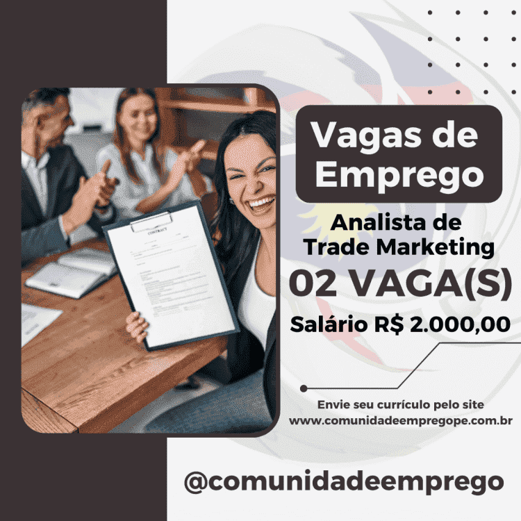 Analista de Trade Marketing com salário de R$ 2.000,00 para empresa de terceirização de mão de obra