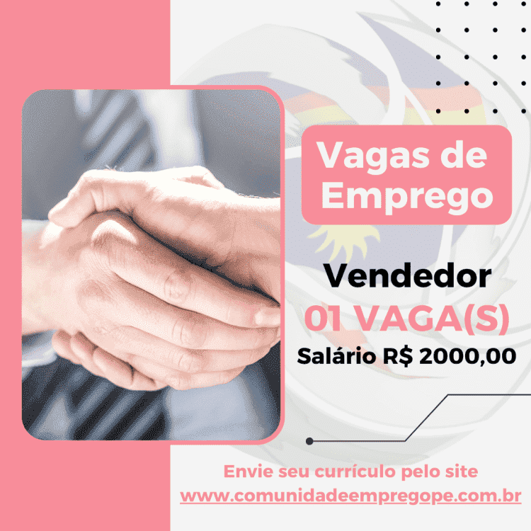 Vendedor com salário de R$ 2000,00 para empresa do segmento de confecção de fardamentos