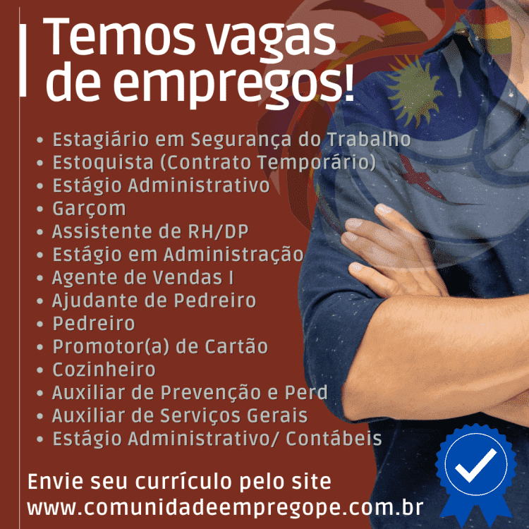 Selecionar Oportunidades de Emprego em Pernambuco no Comunidade de Emprego em 18/10/2023