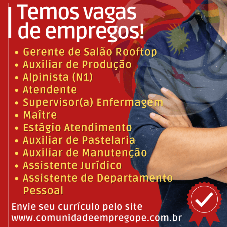 Oportunidades de Emprego em Pernambuco no Comunidade de Emprego em 31/10/2023