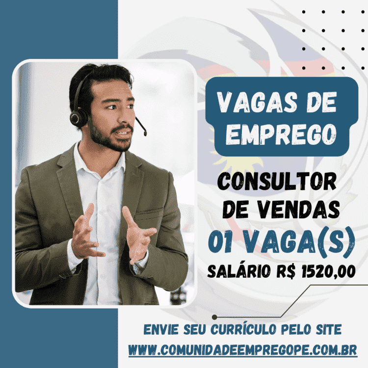 Consultor de Vendas Veículos Seminovos com salário de R$ 1520,00 para empresa do segmento automotivo