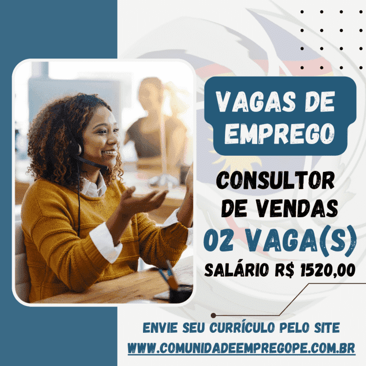 Consultor de Vendas Seguros Automotivo, 02 vagas com salário de R$ 1520,00 para empresa do segmento automotivo