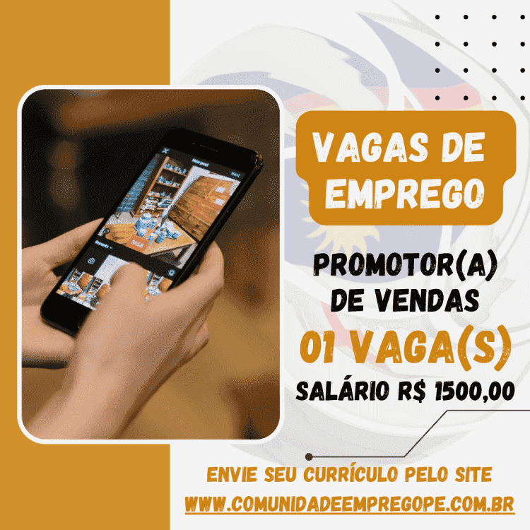 Promotor(a) de Vendas com salário de R$ 1500,00 para empresa do segmento de cosmético