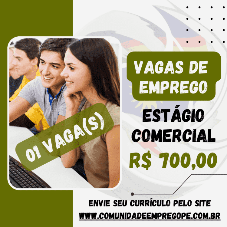 Estágio Comercial com bolsa de R$ 700,00 para segmento de serviço de calibração de instrumentos de medição