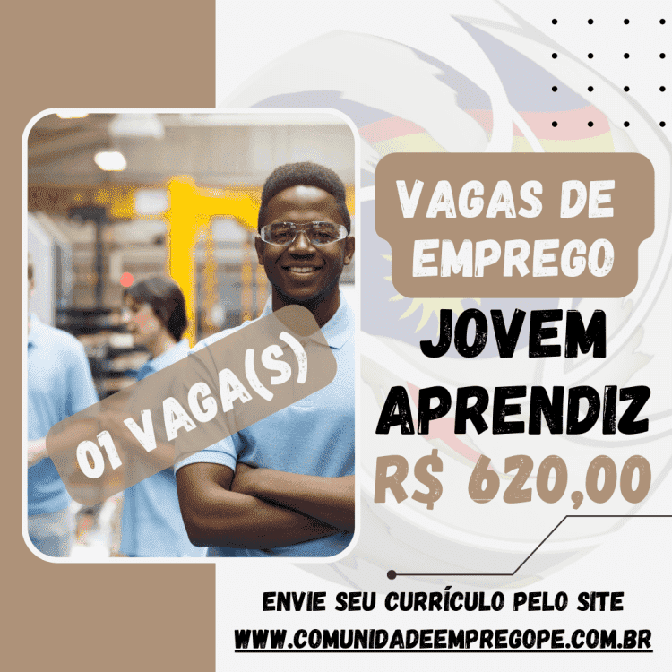 Jovem Aprendiz com salário de R$ 620,00 para ramo de concessionárias