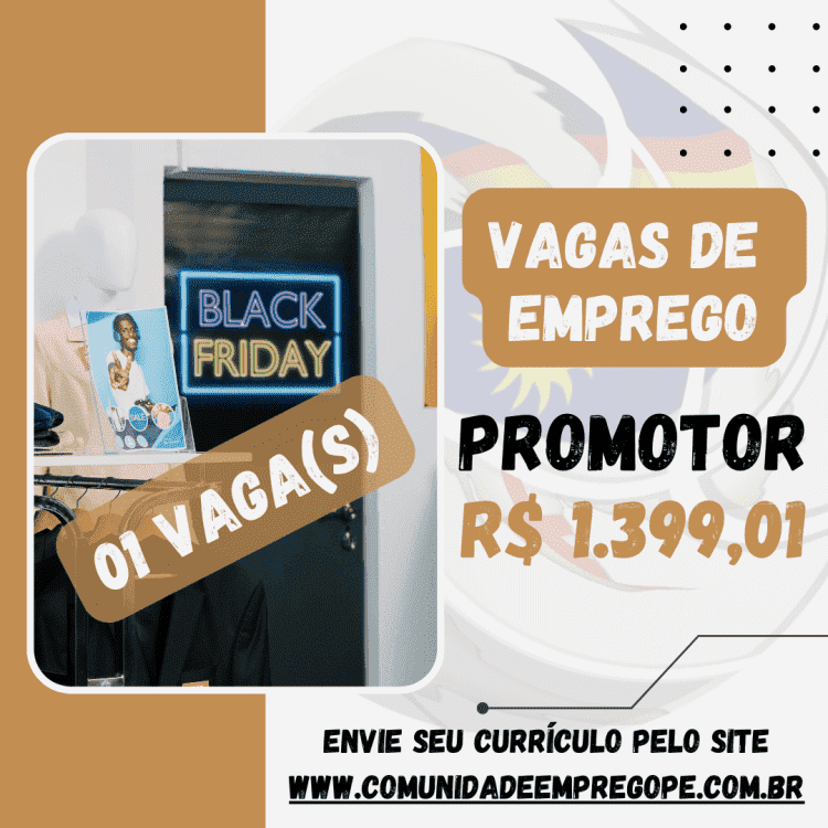 Promotor com salário de R$ 1399,01 para empresa do segmento de terceirização