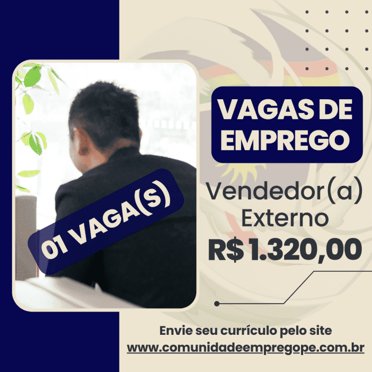 Vendedor(a) Externo com salário acima de R$ 1320,00 para distribuidora de alimentos e bebidas