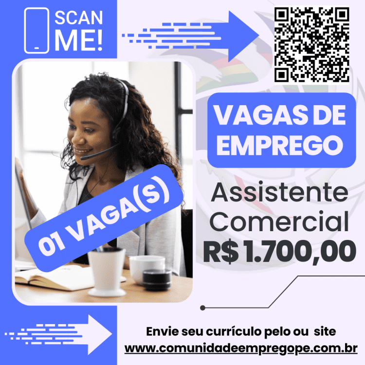 Assistente Comercial com salário de R$ 1700,00 para segmento em medicina e segurança do trabalho