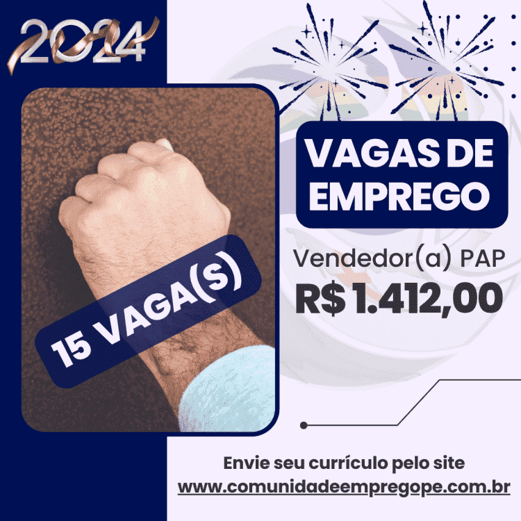 Vendedor(a) PAP, 15 vagas com salário de R$ 1412,00 para empresa do segmento de serviços póstumos