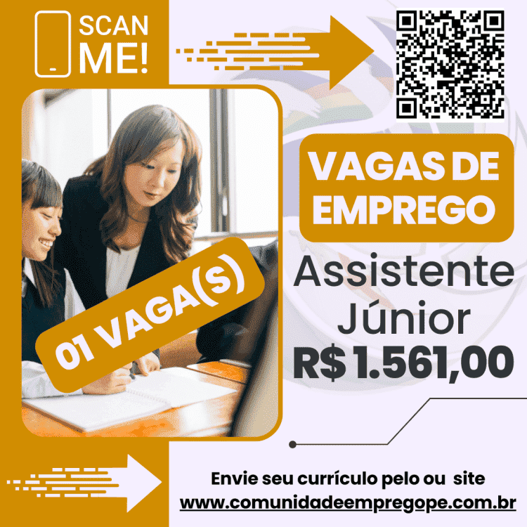 Assistente Júnior com salário de R$ 1561,00 para segmento automotivo auto peças distribuidora