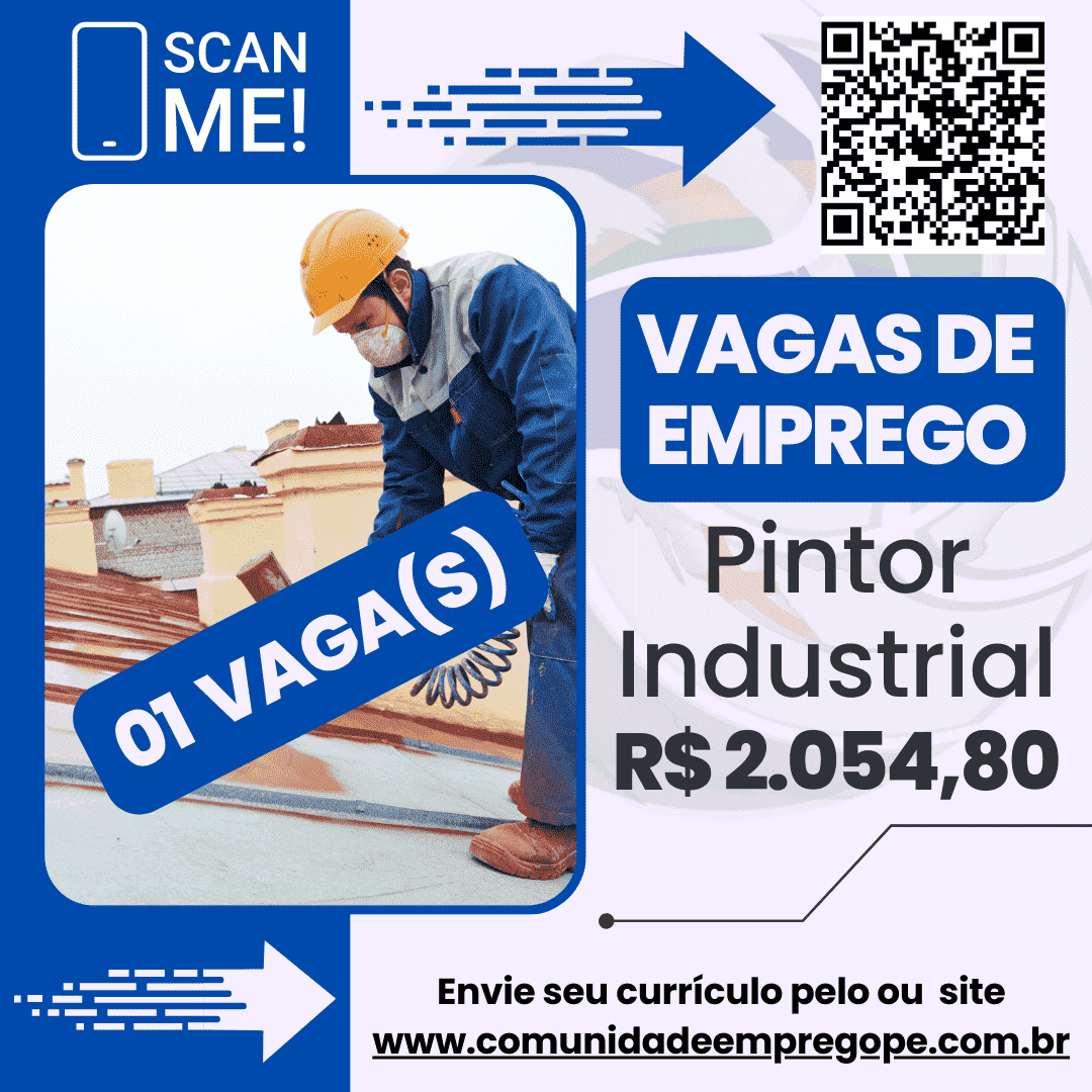 Pintor Industrial com salário de R$ 2054,80 para empresa do segmento de ...