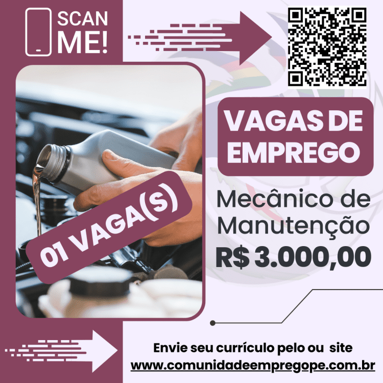 Mecânico de Manutenção Industrial com salário de R$ 3000,00 para indústria de PVC