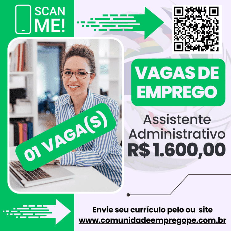 Assistente Administrativo DP com salário de R$ 1600,00 para restaurante