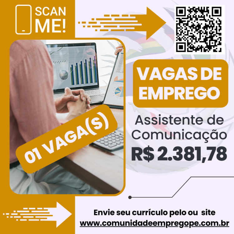 Assistente de Comunicação com salário de R$ 2381,78 para administração de condomínio