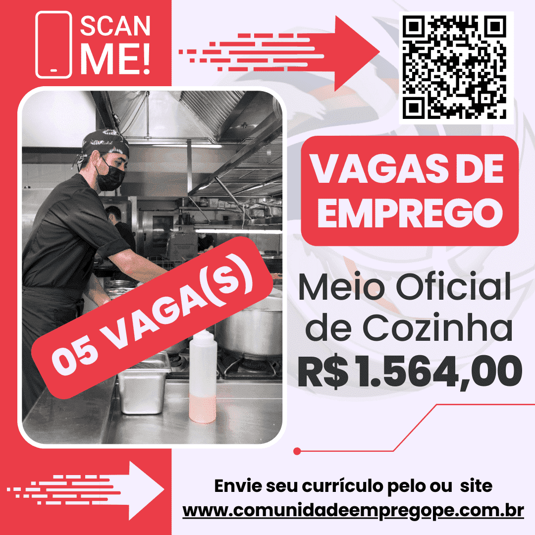 vagas de emprego para cozinha - V 18.14