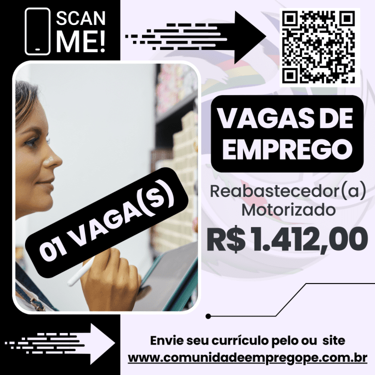 Reabastecedor(a) Motorizado com salário de R$ 1412,00 para empresa no segmento alimenticia