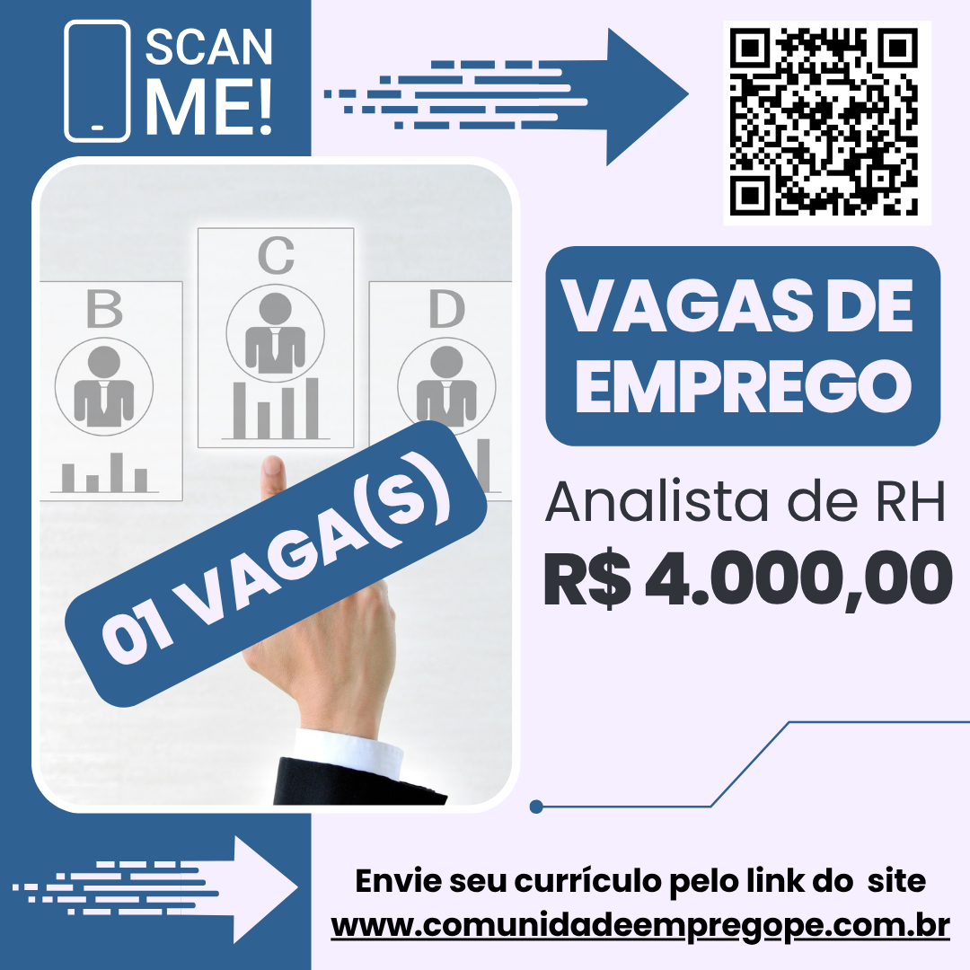 Analista de Recursos Humanos com salário de R$ 4000,00 para consultoria ...