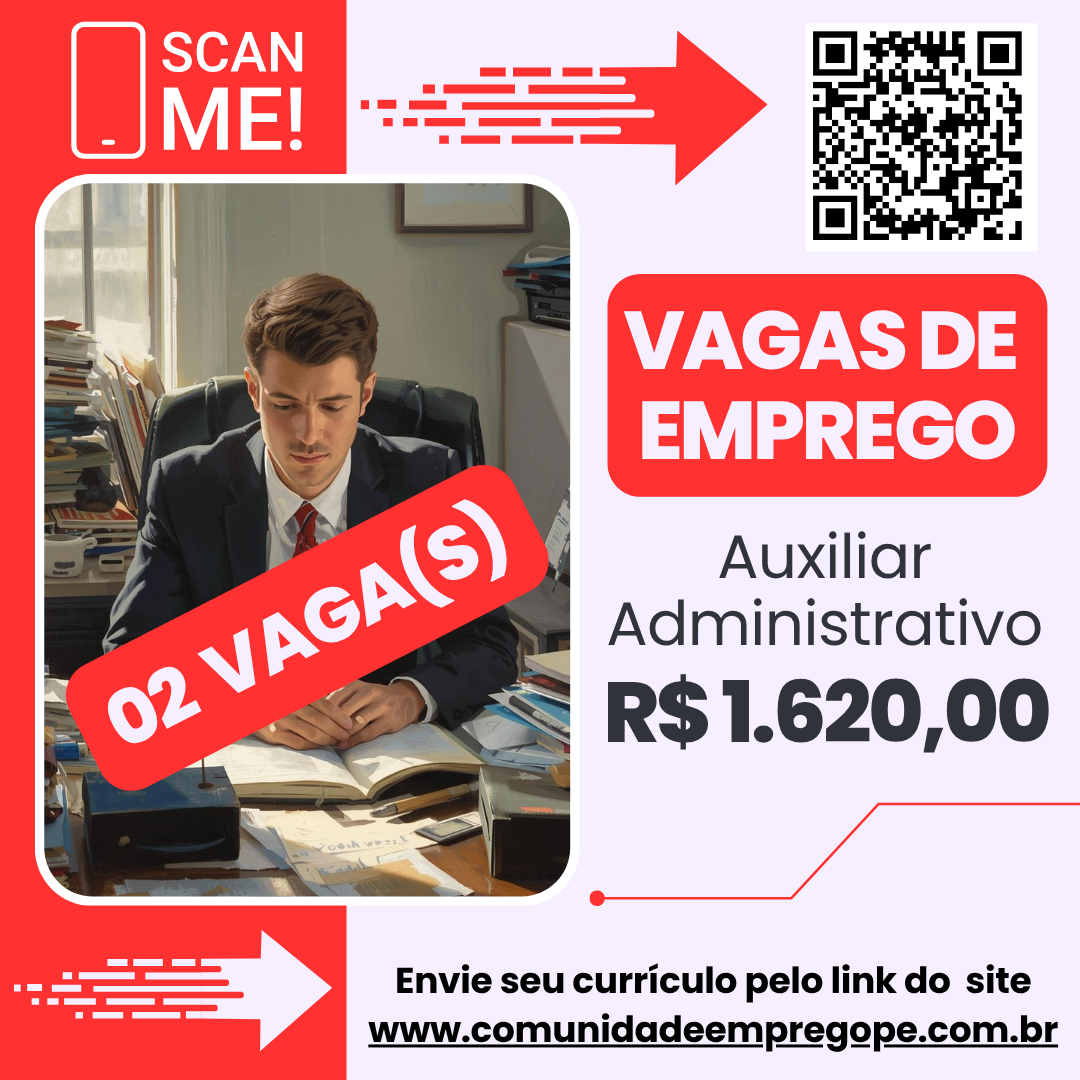 Auxiliar Administrativo com salário de R$ 1620,00 para locadora de ...